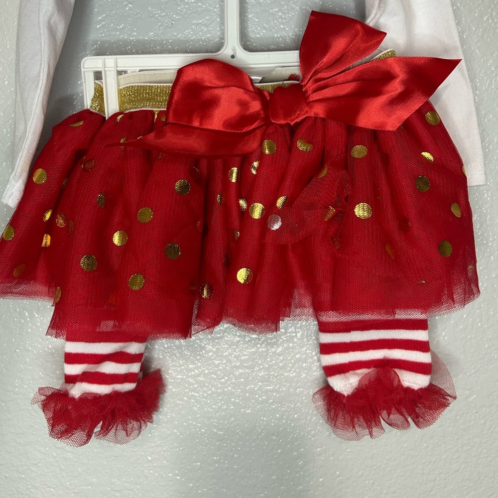 Baby Essentials Festive Baby Outfit with Headband - Picture 4 of 7